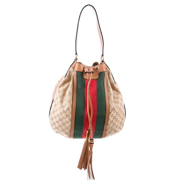 GUCCI | GG canvas/leather | Rania Web | DRAWSTRING | Shoulder Bag - Picture 2 of 5